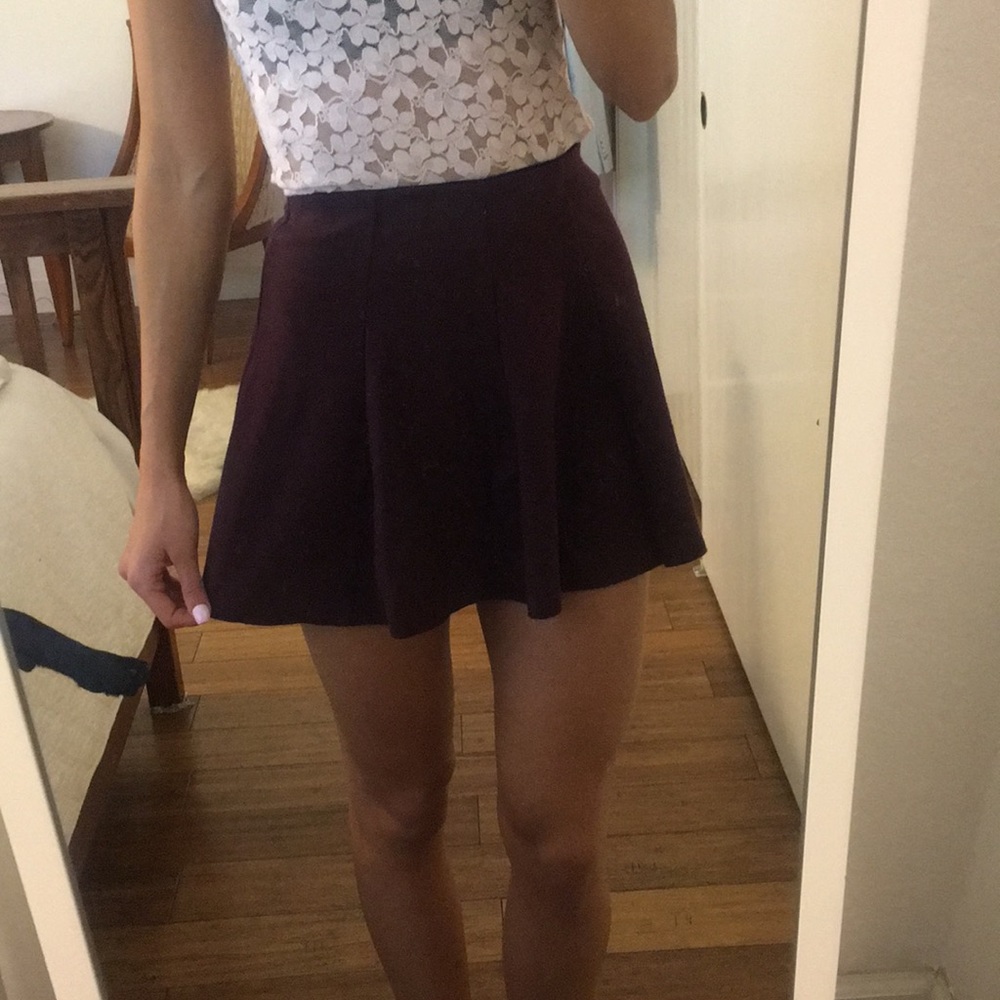 Maroon Skater Skirt